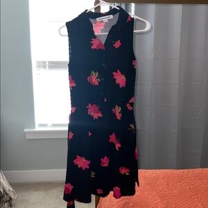 Amazon Essentials Black Dress with Floral Pattern